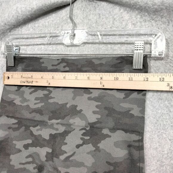 Spanx Ankle Leggings Womens Size M Gray Camo High Waisted Wide Band Mid Rise - Picture 6 of 11